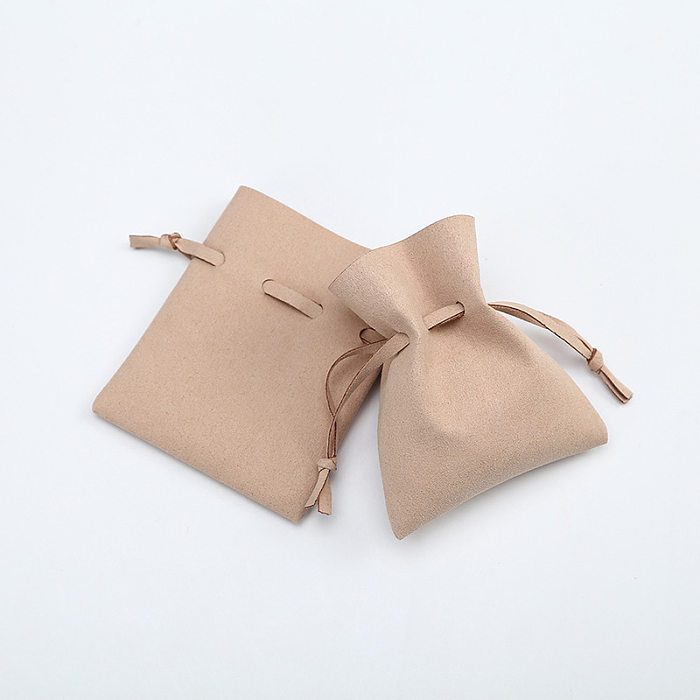 Sacos de embalagem de joias com cordão de fibra sintética de cor sólida estilo simples
