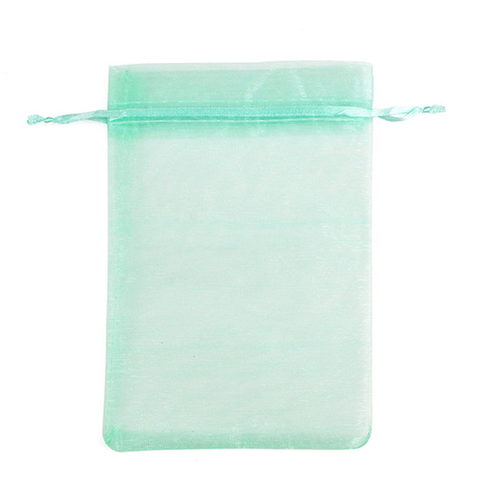 Saco de Joias de Organza Cor Sólida Malha Transparente Cordão Bolso Saco de Doces Presente Atacado