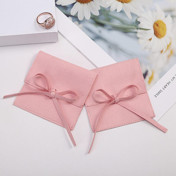 Simple Style Solid Color Synthetic Fibre Jewelry Packaging Bags 1 Piece