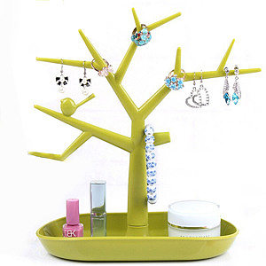 Percha de exhibición de árbol de pájaro de soporte de joyería creativa en forma de árbol