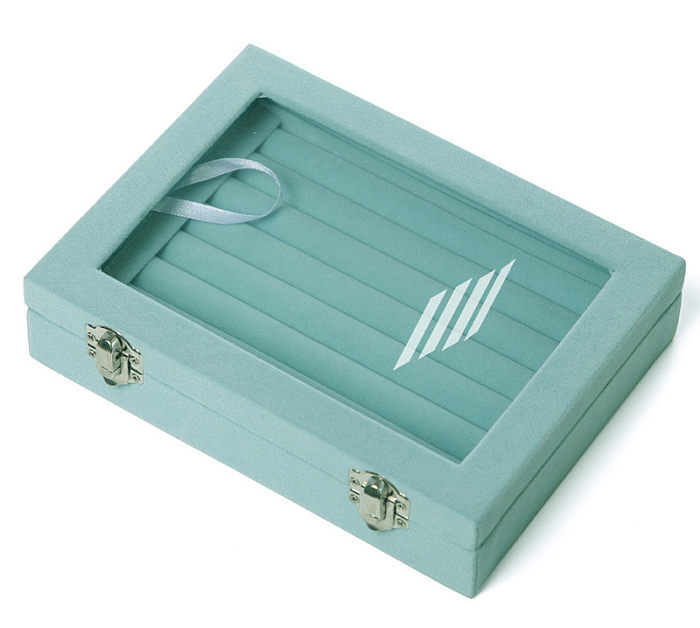 Fashion Solid Color Flannel Jewelry Boxes