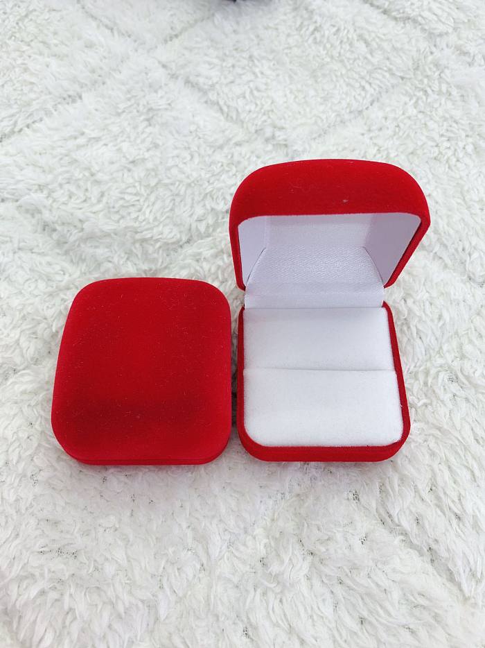 Fashion Solid Color Flannel Earrings Packing Jewelry Box Wholesale