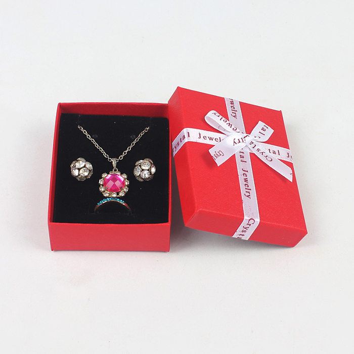 أزياء خاتم هدية أقراط عرض مجوهرات اكسسوارات التعبئة مربع