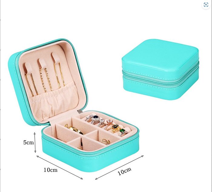 Fashion Solid Color Pu Leather Layered Jewelry Boxes 1 Piece