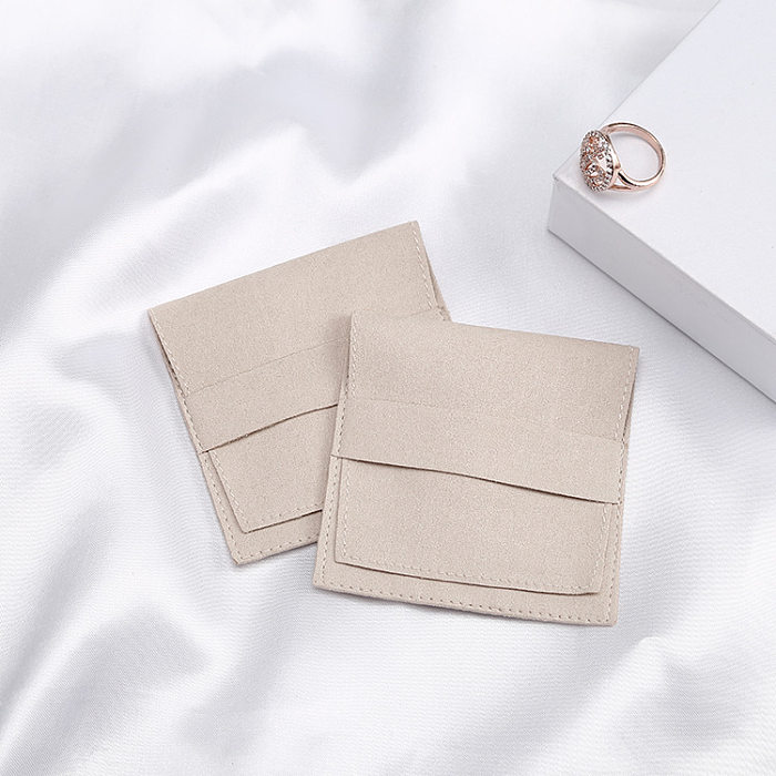 Simple Style Solid Color Synthetic Fibre Jewelry Packaging Bags 1 Piece