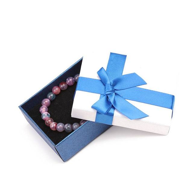 trend jewelry packaging box square 7935CM bracelet ribbon gift box wholesale