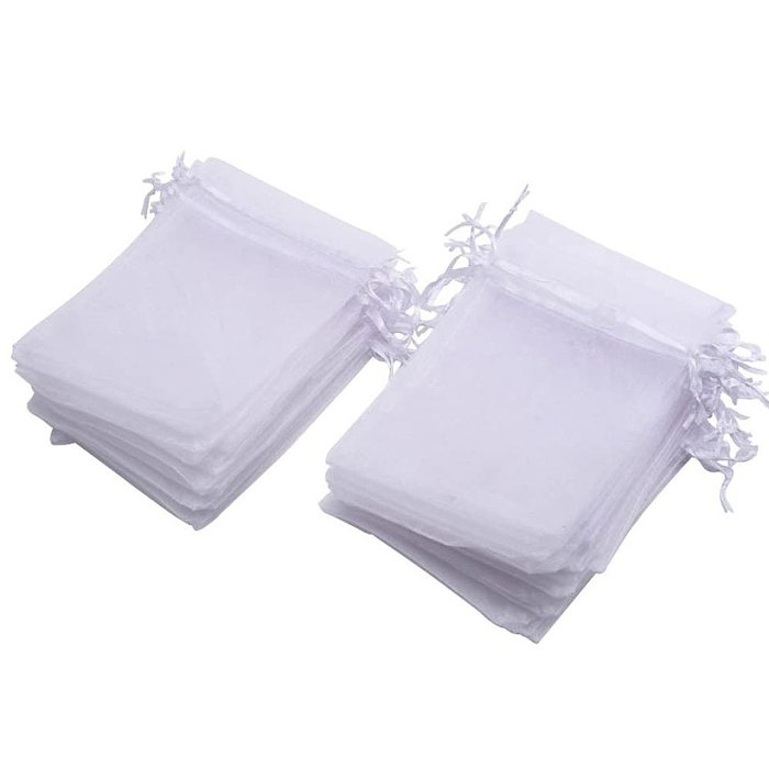Simple Style Solid Color Organza Transparent Jewelry Packaging Bags