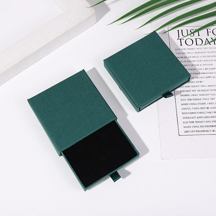 Cajas de joyería de papel de color sólido de estilo simple 1 pieza
