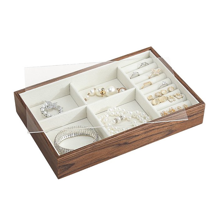 Boîtes à bijoux géométriques en bois de style ethnique