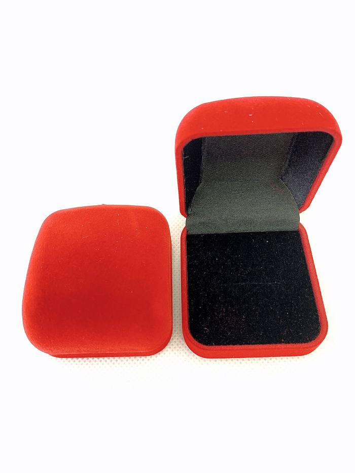 Fashion Solid Color Flannel Earrings Packing Jewelry Box Wholesale