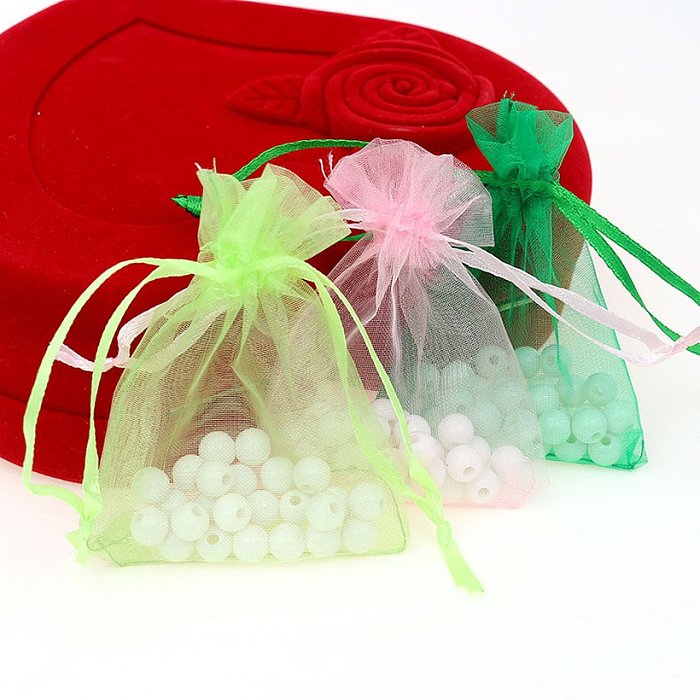plain color organza gift yarn beam mouth jewelry packaging 57 candy bag