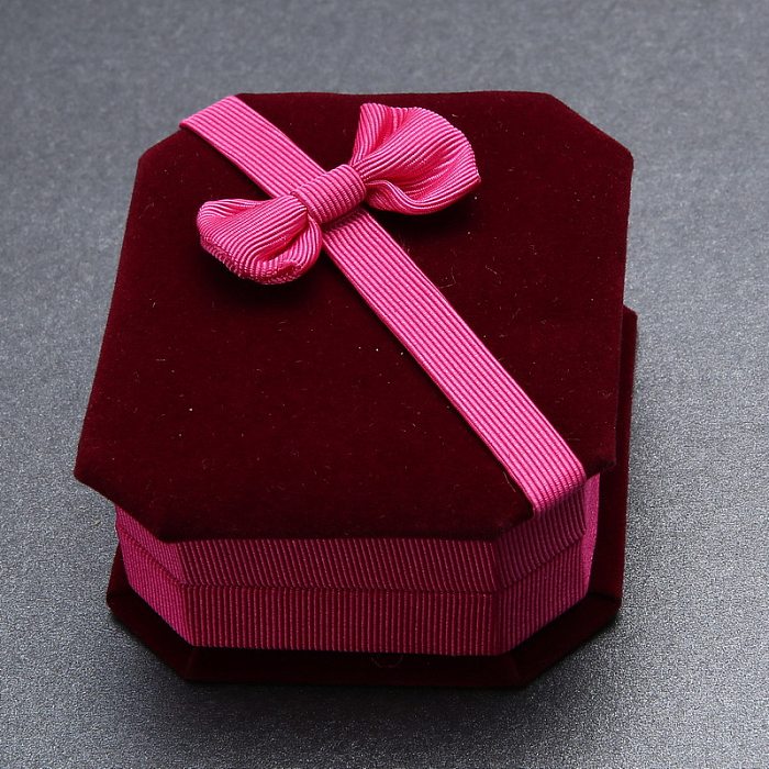 Fashion Solid Color Suede Jewelry Boxes 1 Piece