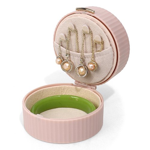 Fashion Stripe Solid Color ABS Jewelry Boxes