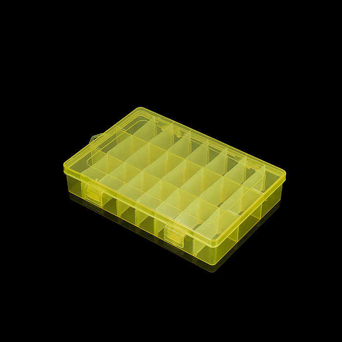 صناديق مجوهرات بلاستيكية مربعة الشكل بسيطة