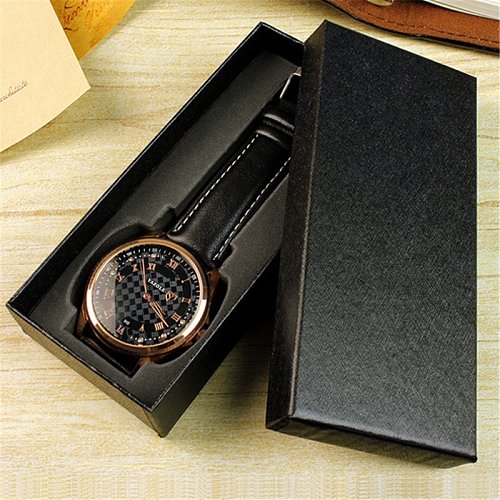 Schwarze lange universelle Uhrenbox Hersteller liefern auf Lager Großhandel Uhrenbox Geschenkbox Uhrenbox mit Logo