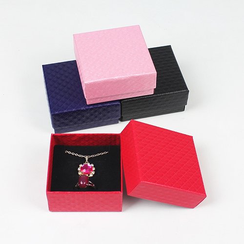 Fashion Solid Color Ohrring Halskette Schmuck Verpackung Aufbewahrungsbox