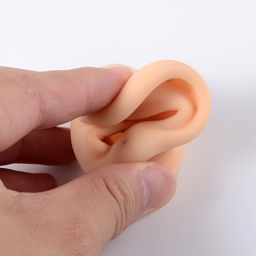 Fashion Geometric Silica Gel Simulation Stereo Ear Model