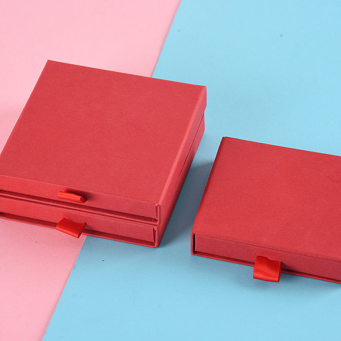 Caixas de joias de papel de cor sólida estilo simples 1 peça