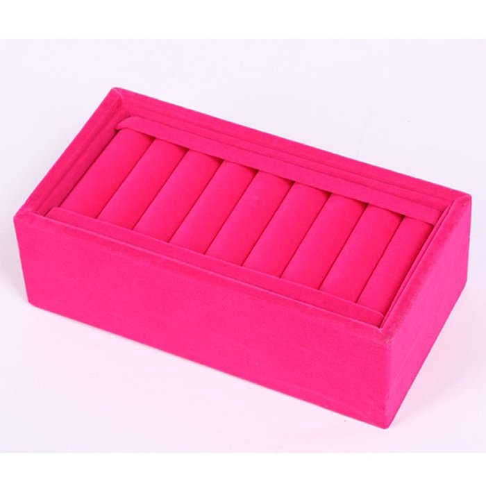 Fashion Solid Color Flannel Jewelry Rack