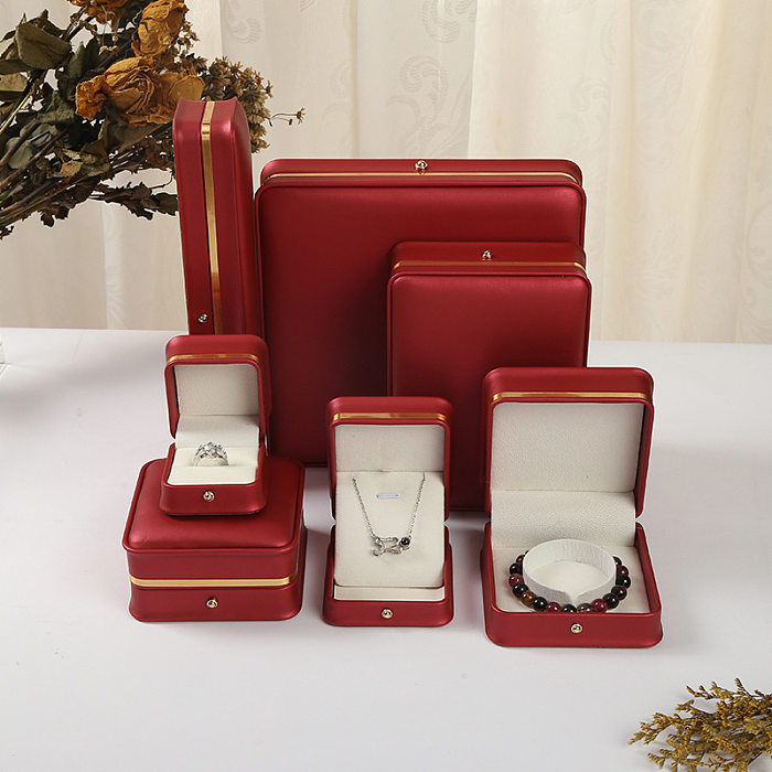 Fashion Simple Golden Edge Jewelry Packing Pendant Bracelet Necklace Box