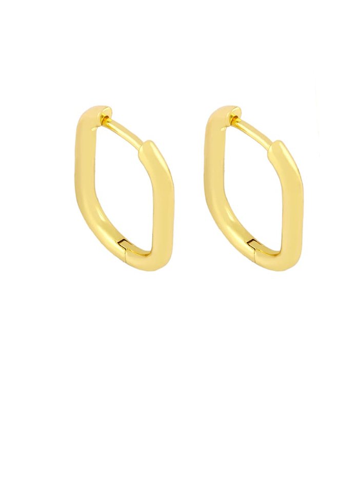 Brass Heart Minimalist Huggie Earring