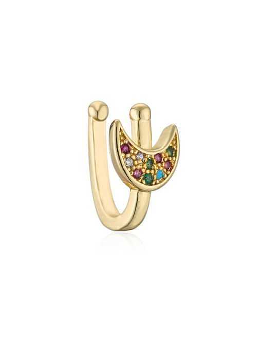 Brass Cubic Zirconia Evil Eye Vintage Single Earring(Single Only One)