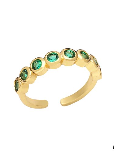 Brass Cubic Zirconia Geometric Vintage Butterfly Band Ring