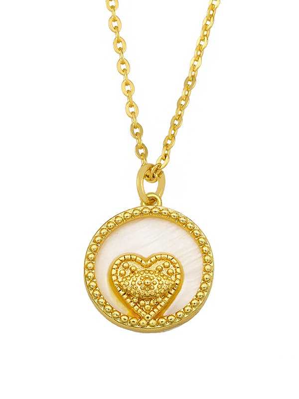 Brass Cubic Zirconia Heart Hip Hop Necklace