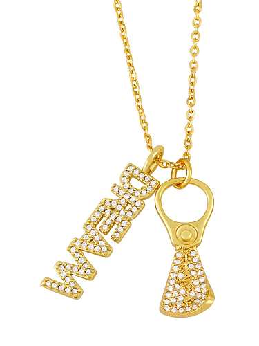 Brass Cubic Zirconia Locket Hip Hop Necklace