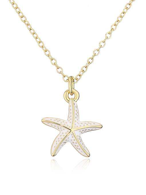 Brass Enamel Sea Star Necklace