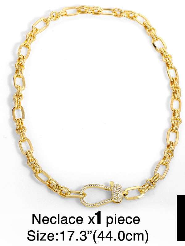 Brass Cubic Zirconia Star Vintage Necklace