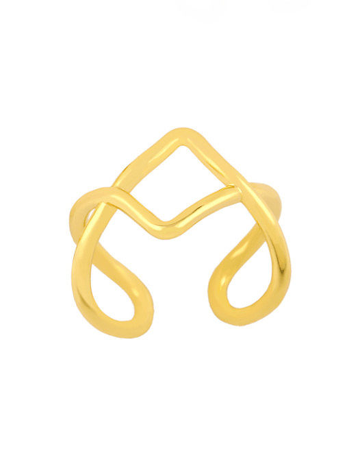 Brass Geometric Ethnic Band Ring