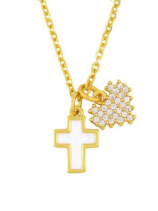 Brass Cubic Zirconia Star Vintage Necklace