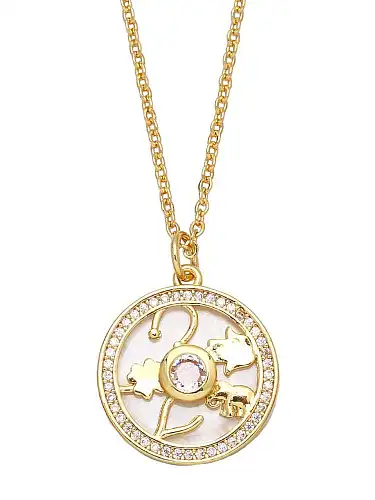 Brass Cubic Zirconia Locket Vintage Necklace