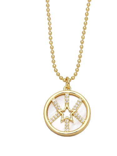 Brass Cubic Zirconia Letter Vintage Heart Pendant Necklace