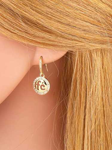 Brass Cubic Zirconia Star Trend Huggie Earring