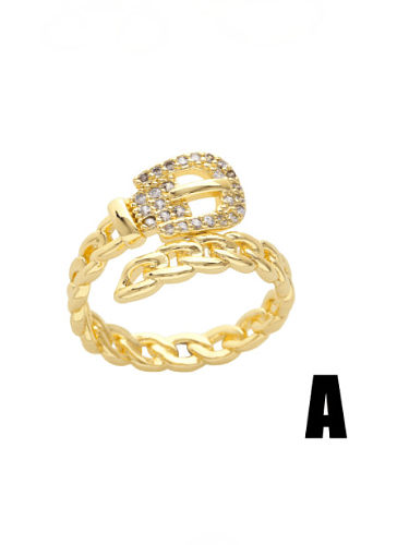 Brass Cubic Zirconia Heart Vintage Band Ring