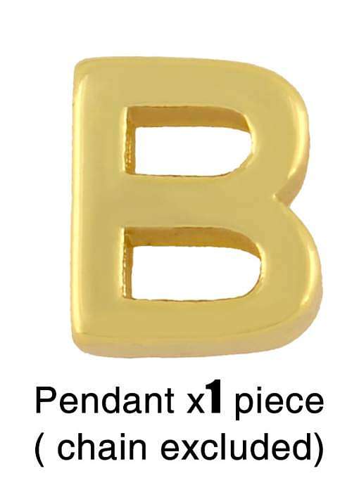 Brass Smooth Minimalist Letter Pendant