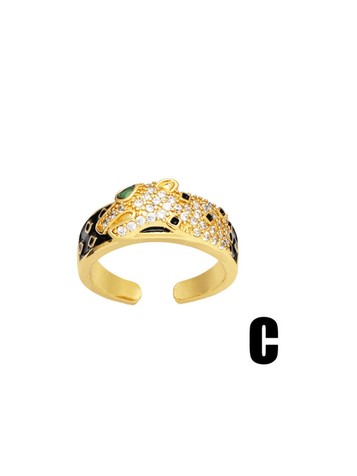 Brass Cubic Zirconia Snake Vintage Band Ring