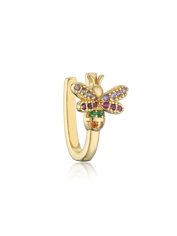 Brass Cubic Zirconia Evil Eye Vintage Single Earring(Single Only One)