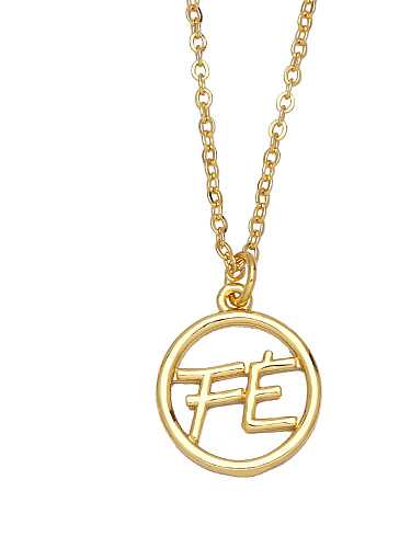Brass Cubic Zirconia Key Vintage Necklace