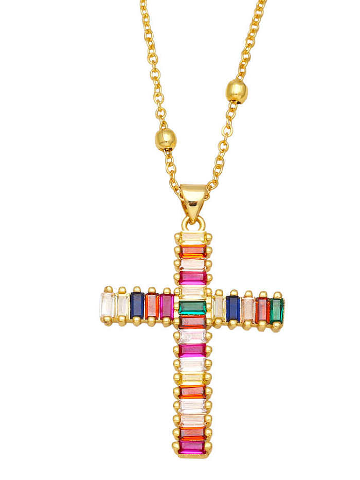 Brass Cubic Zirconia Locket Vintage Regligious Necklace