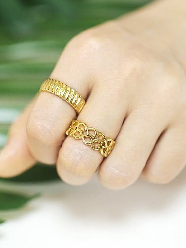Brass Cubic Zirconia Vintage Band Ring