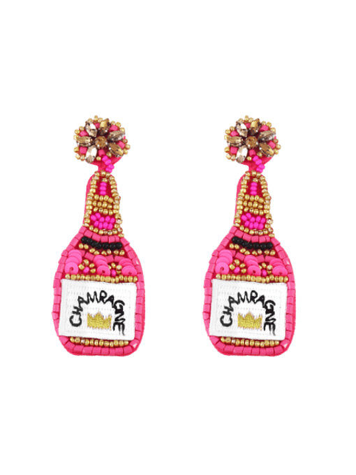 Brass Bead Geometric Bohemia Hand-woven Drop Earring