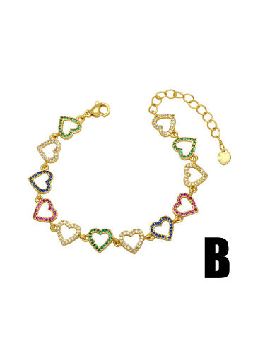 Brass Cubic Zirconia Star Vintage Bracelet