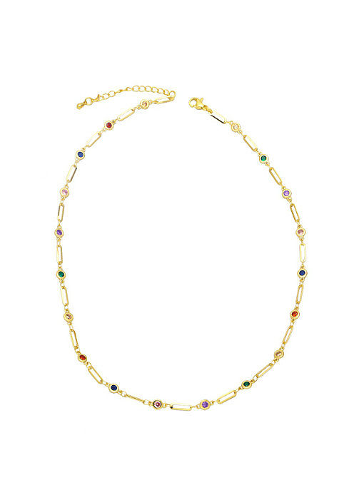 Ensemble bracelet et collier multicolores en laiton et zircone cubique en forme de cœur de Bohême