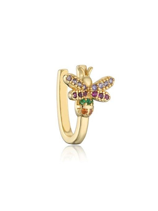 Brass Cubic Zirconia Evil Eye Vintage Single Earring(Single Only One)