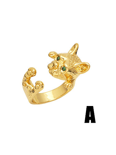 Brass Cubic Zirconia Icon Vintage Band Ring
