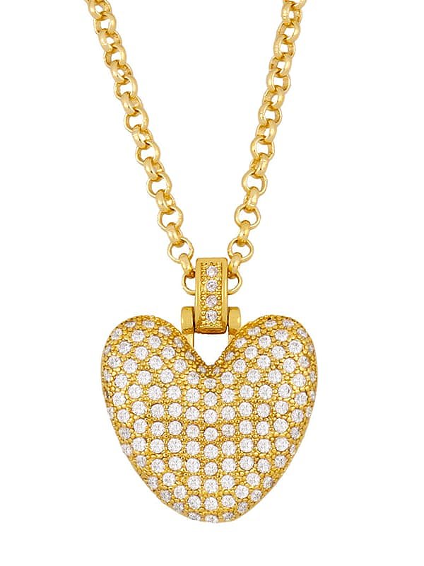 Brass Cubic Zirconia Letter Ethnic Necklace