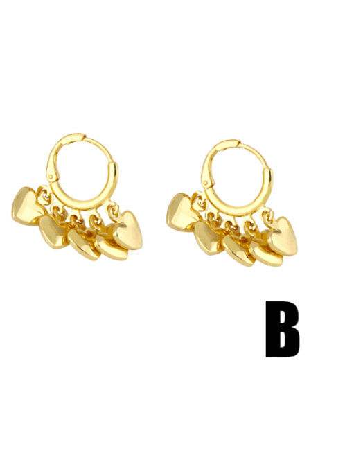 Brass Crown Vintage Huggie Earring